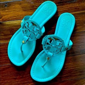 Miller Sandals. Aqua color